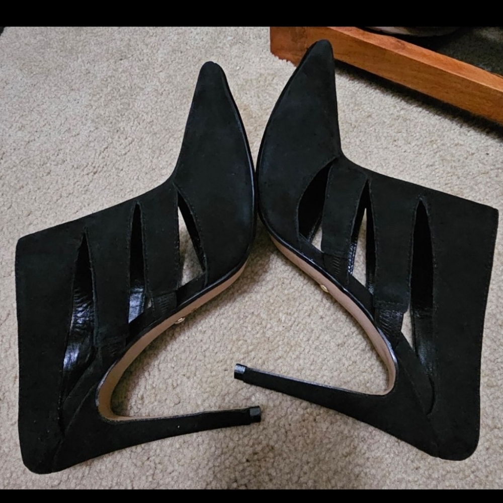 RAYE Black Cutout Heels